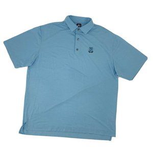 Men's FootJoy Short Sleeve Polo‎ Shirt Aqua XXL Norbeck Country Club Golf